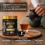 THE MONK Shilajit Resin 100g close-up of resin texture