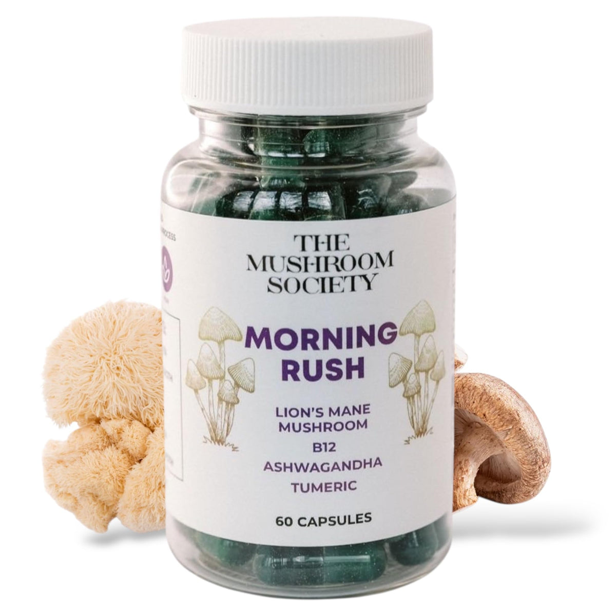 The Mushroom Society Daily Energy Supplement front view packaging