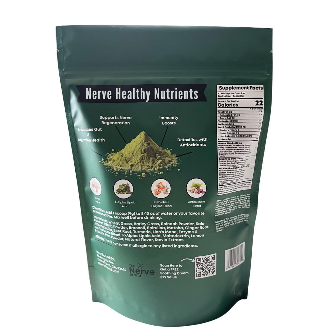 The Nerve Brand Alpha Lipoic Acid Powder 600mg mixed in a smoothie