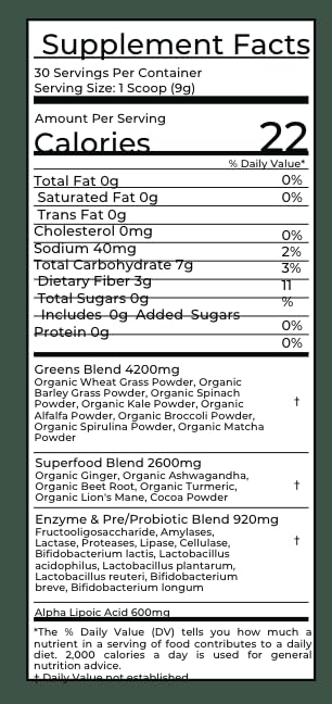 The Nerve Brand Alpha Lipoic Acid Superfood Powder in a glass of water