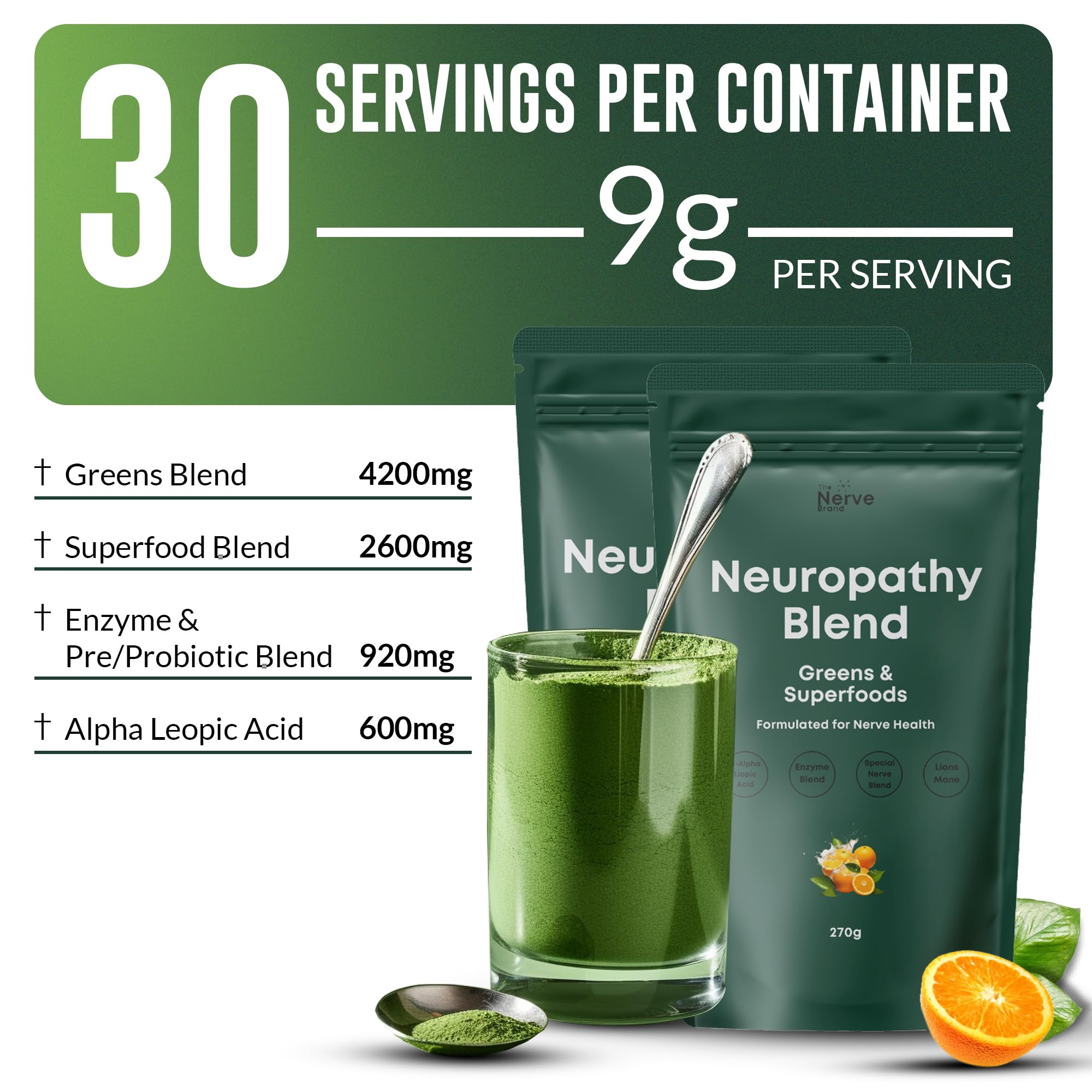 The Nerve Brand Alpha Lipoic Acid Superfood Powder packaging