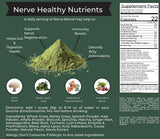 The Nerve Brand Alpha Lipoic Acid Superfood Powder scoop next to ingredients
