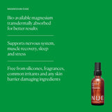 The Nue Co Magnesium Spray 100g side view showing packaging