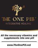 The One Pill B1 Thiamine capsules on a wooden table