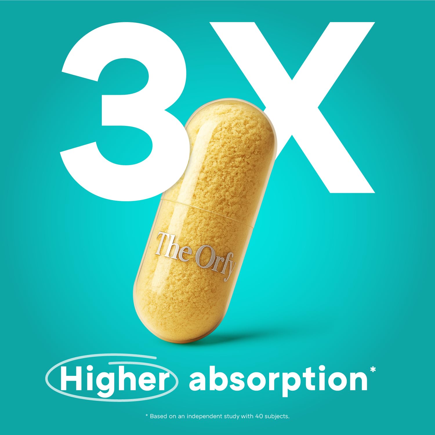 THE ORFY Advanced Women's Daily Multivitamins capsules in a hand