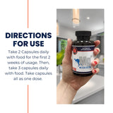 The Outback Series Magnesium Supplement 300mg vegan capsules opened bottle