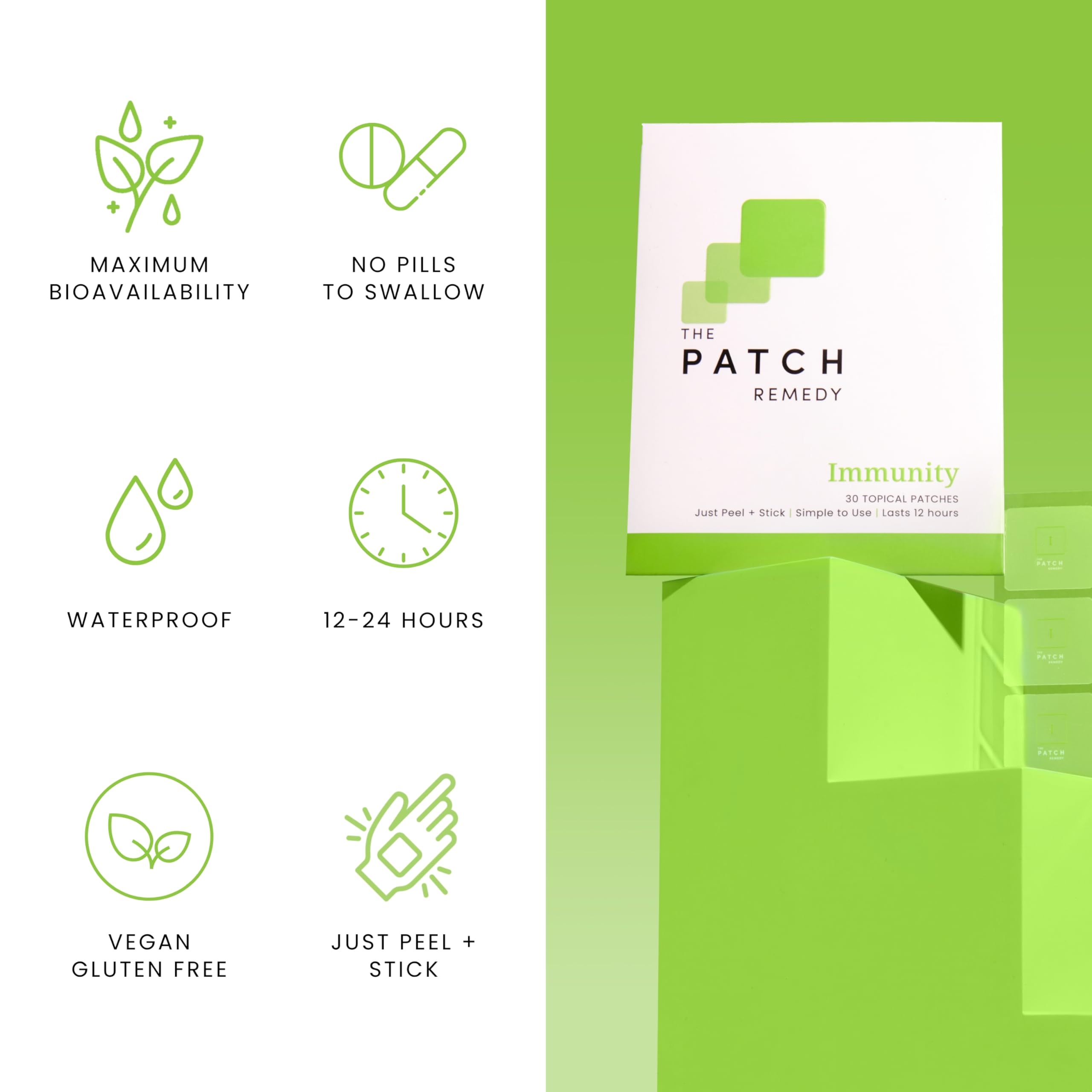 The Patch Remedy Echinacea Herbal Supplement lifestyle scene with a glass of water