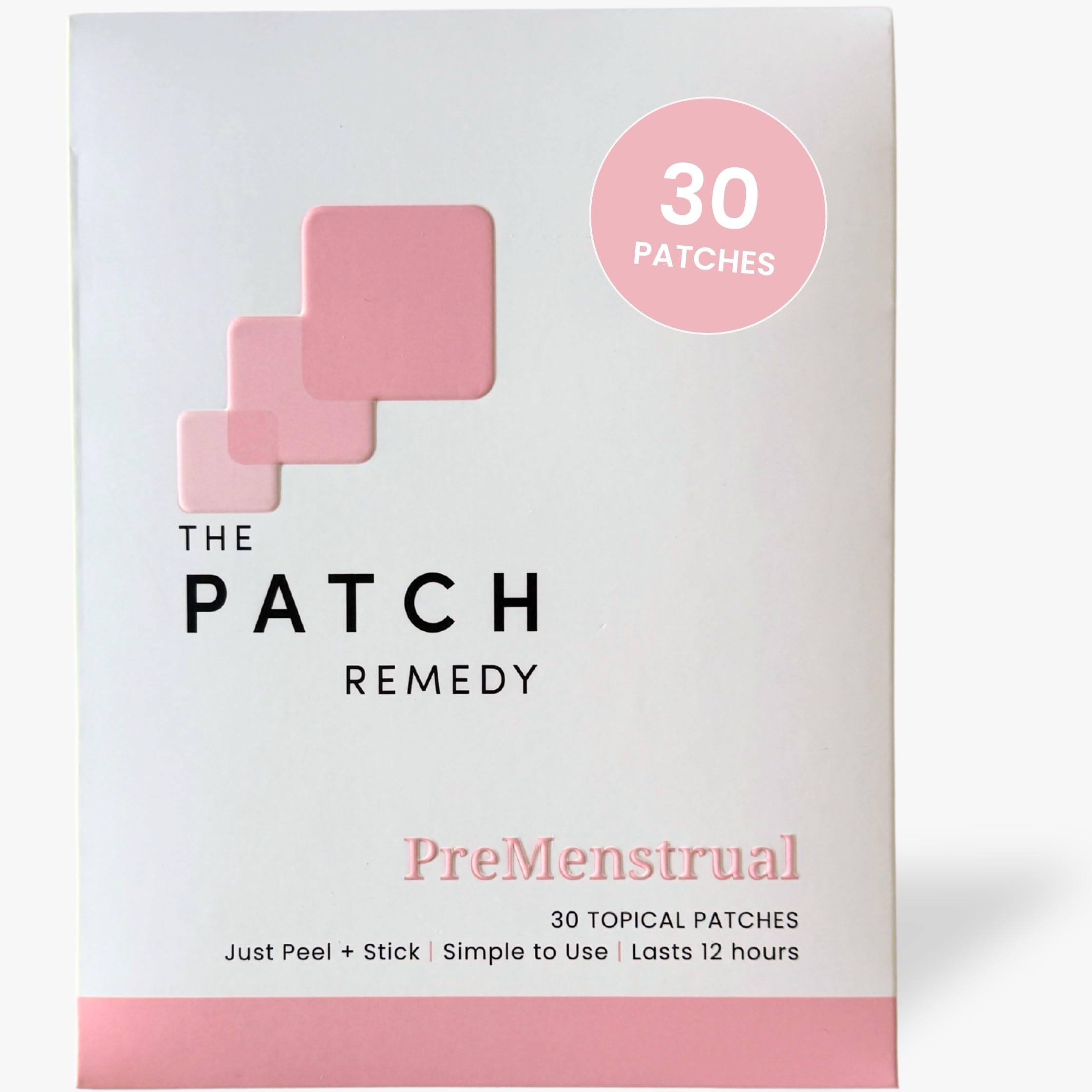 The Patch Remedy Pre-Menstrual Patches front view with packaging