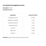The Patch Remedy Pre-Menstrual Patches showing usage instructions
