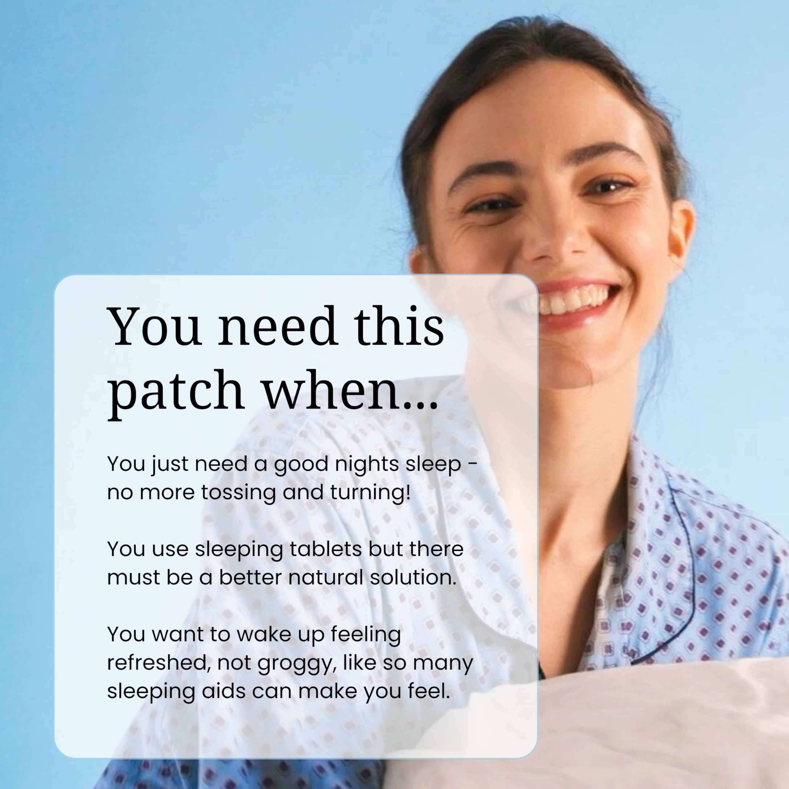 The Patch Remedy Sleep Patch applied on skin