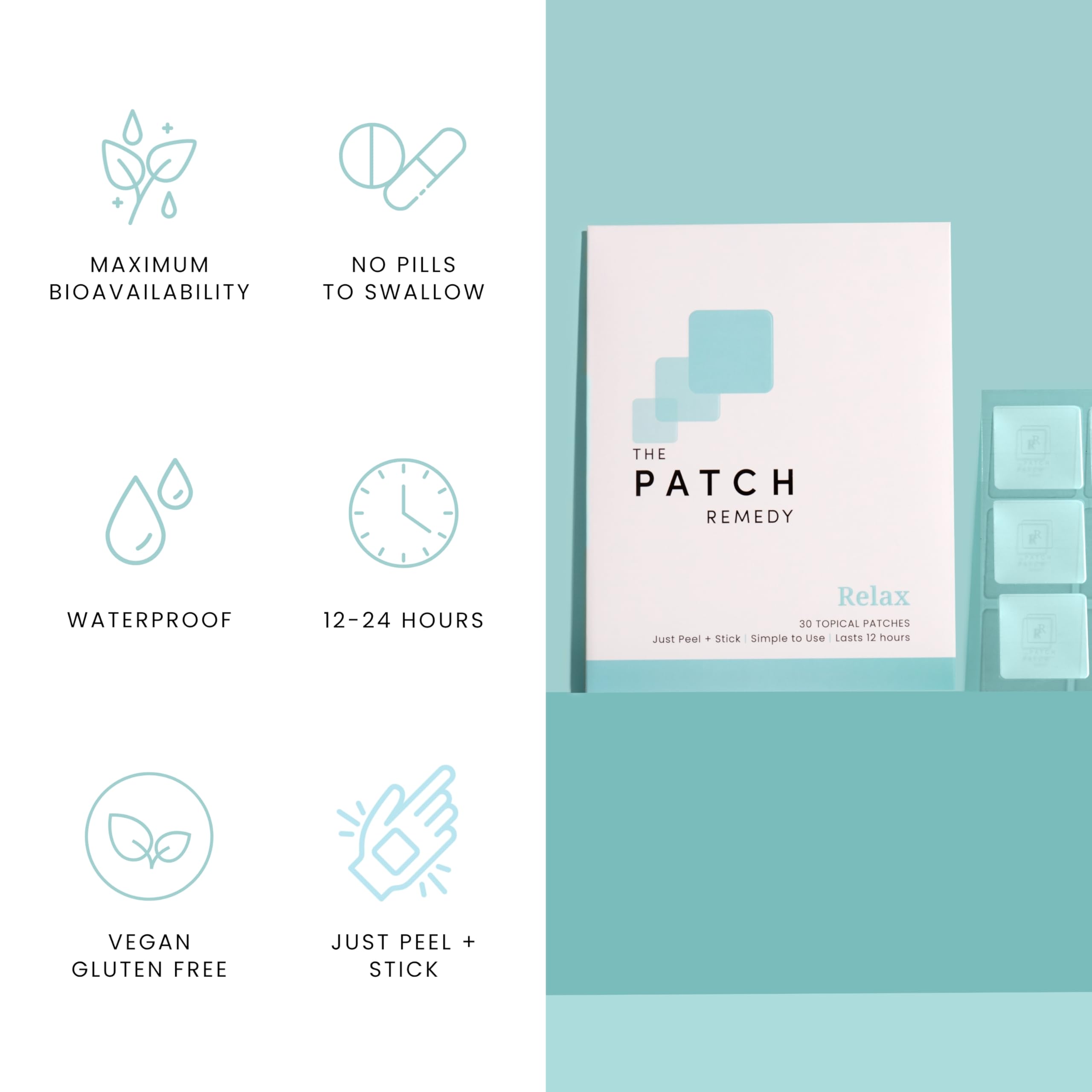 The Patch Remedy Sleep Supplement Patches lifestyle scene on a bedside table