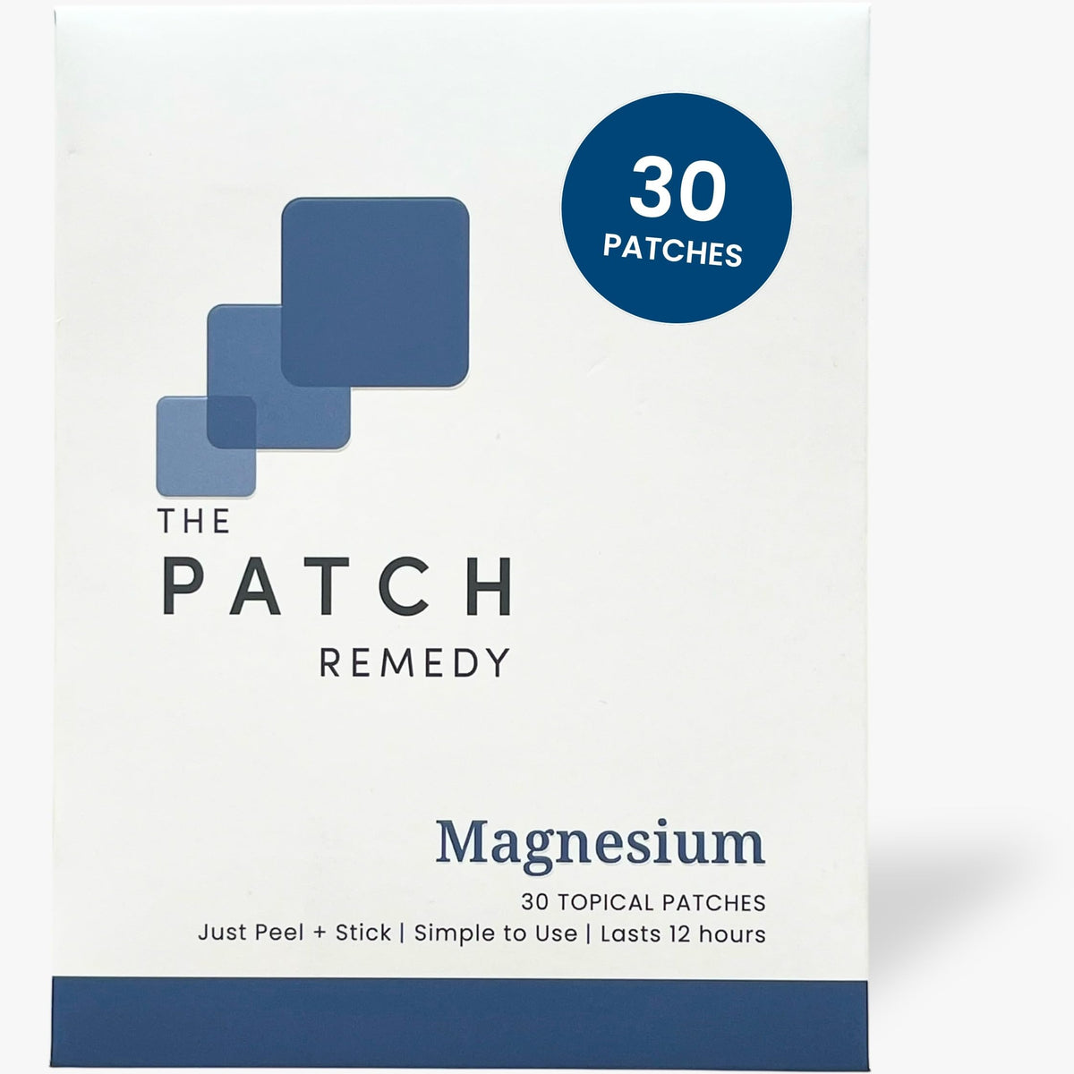 The Patch Remedy Wearable Magnesium Patches front view, showing packaging