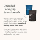 The 'Pause Life Creatine Powder 300g packaging side view
