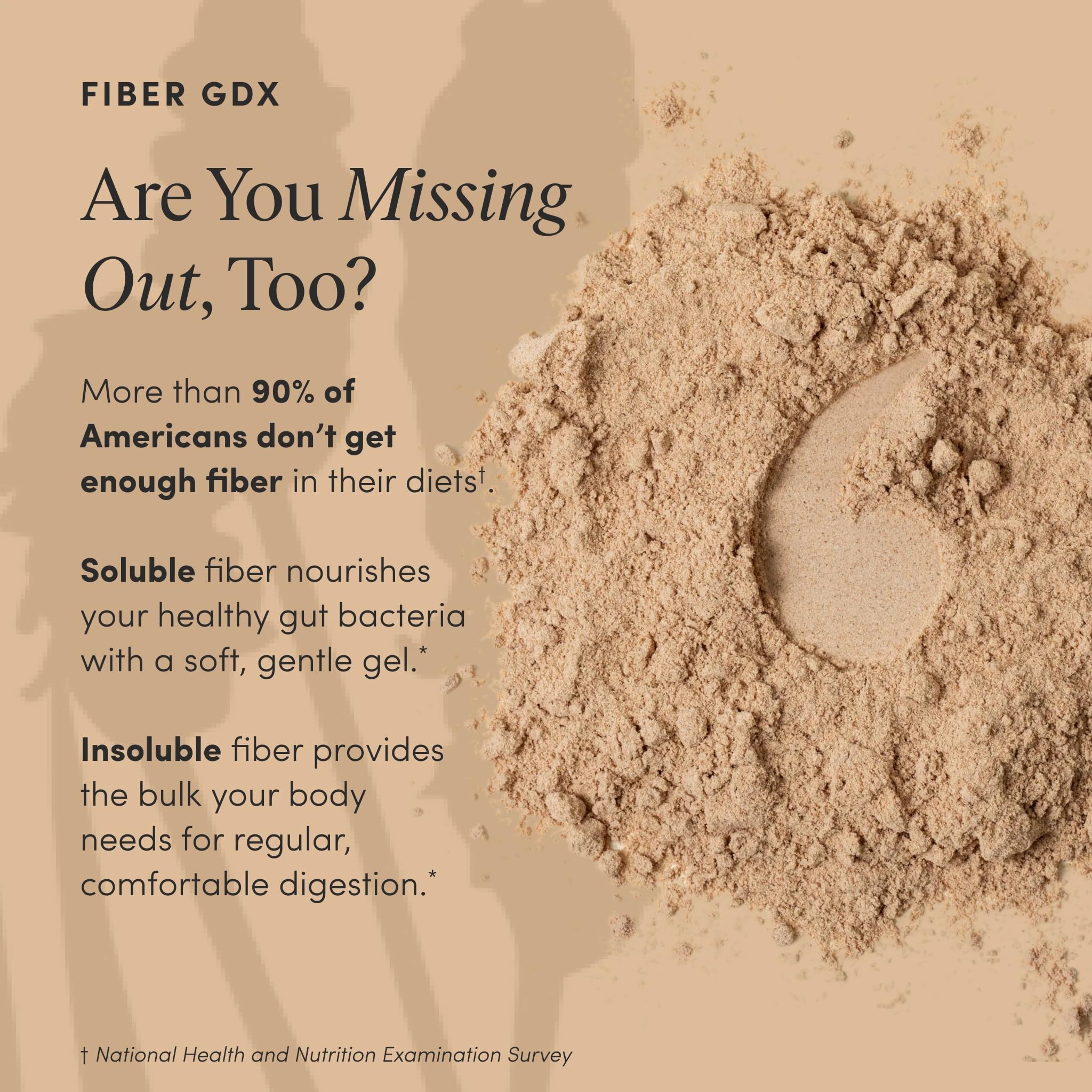 The 'Pause Life Fiber GDX unflavored powder with apple fibre and psyllium husk
