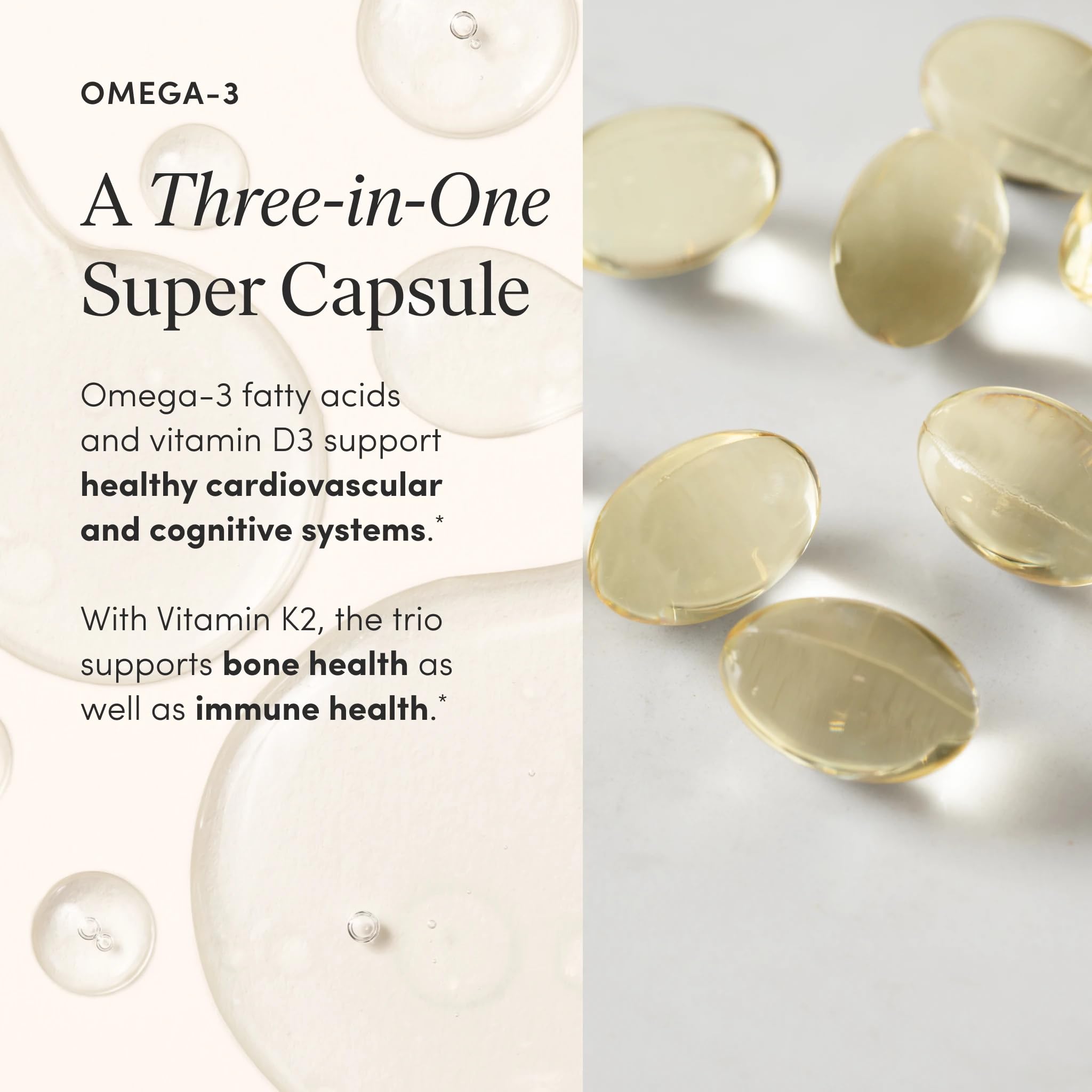 The 'Pause Life Omega-3 with Vitamins D & K softgel ingredients list