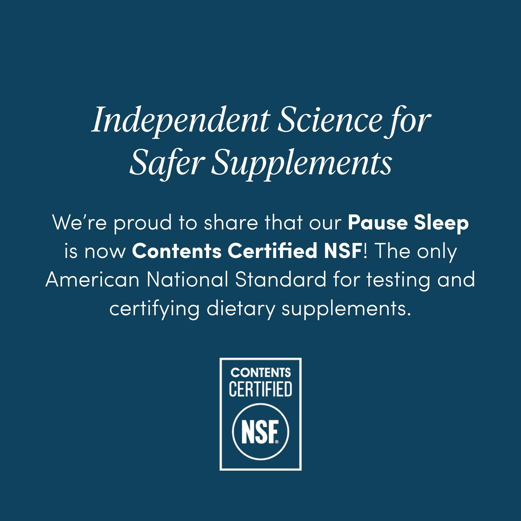 The 'Pause Life Sleep supplement bottle with ingredients listed
