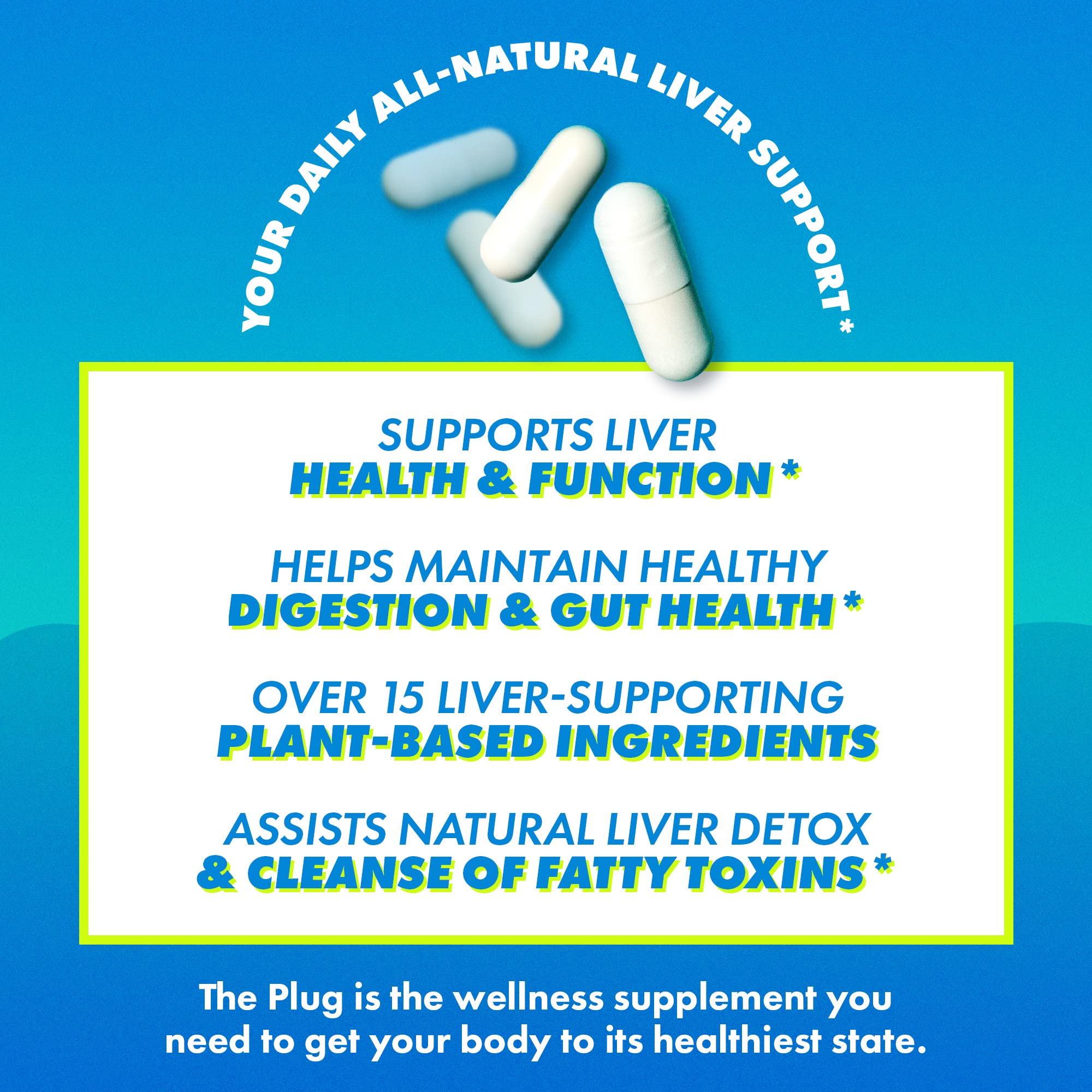 The Plug Milk Thistle capsules bottle with 20 capsules