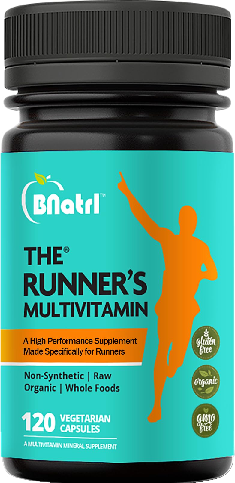 The Runner's Multivitamin organic whole food capsules front view