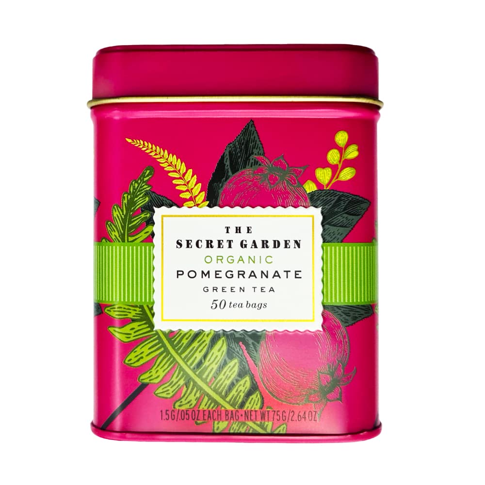 The Secret Garden Pomegranate Green Tea 75g package front view
