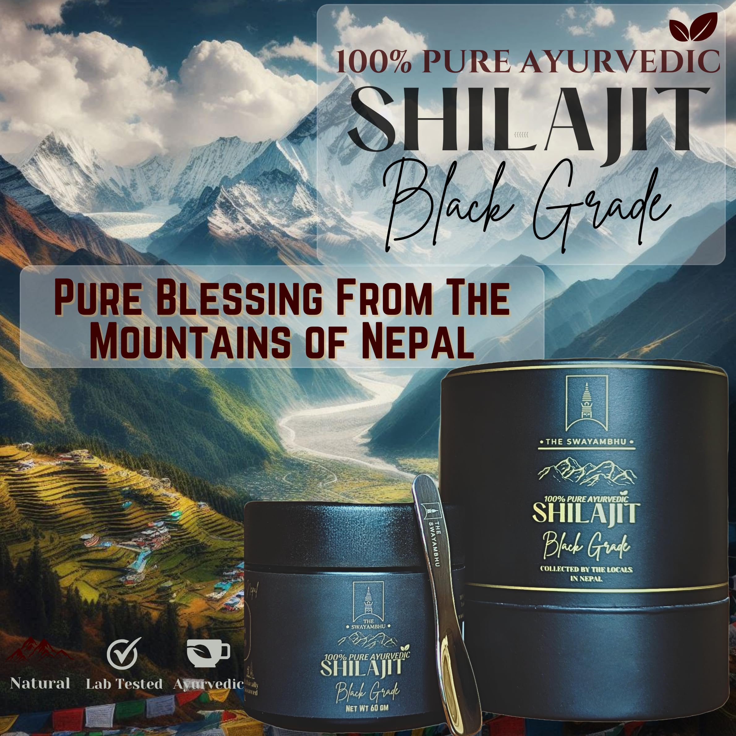 The Swayambhu Shilajit Resin packaging details