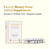The Swedish Diet Astaxanthin capsules with a glass of water