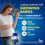The Veggie Doctor Vegan Prenatal DHA & EPA Softgels side view