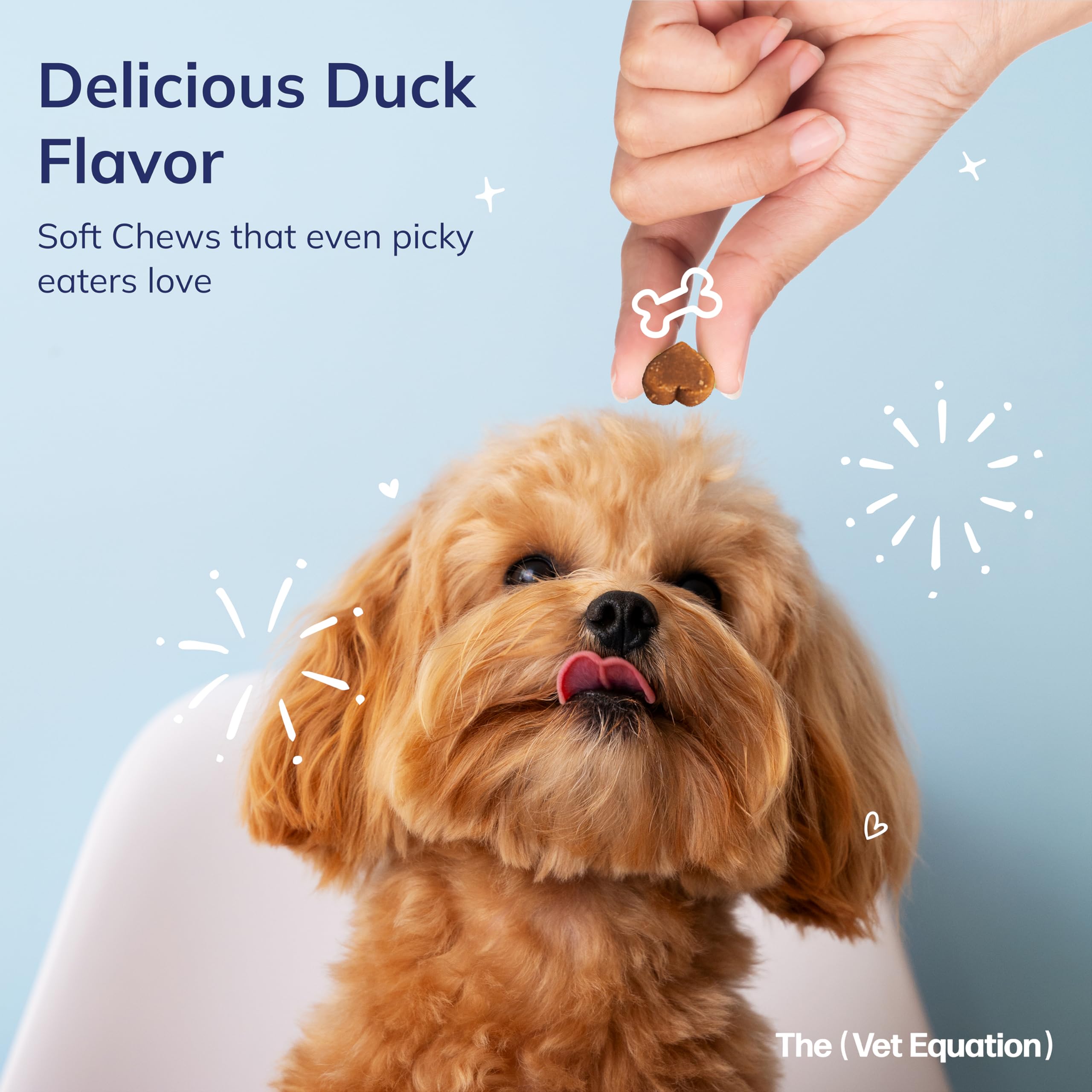 The Vet Equation Omega-3 Duck-Flavoured Chews with ingredients