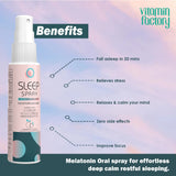 The Vitamin Factory Oral Sleep Spray 30ml cranberry flavour under tongue usage