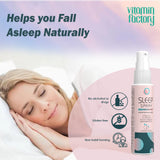The Vitamin Factory Oral Sleep Spray 30ml cranberry flavour with packaging