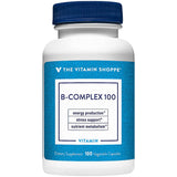 The Vitamin Shoppe B-Complex Supplement bottle side view