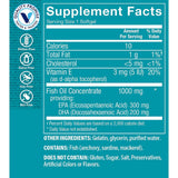 The Vitamin Shoppe Fish Oil Softgels back view with ingredient list