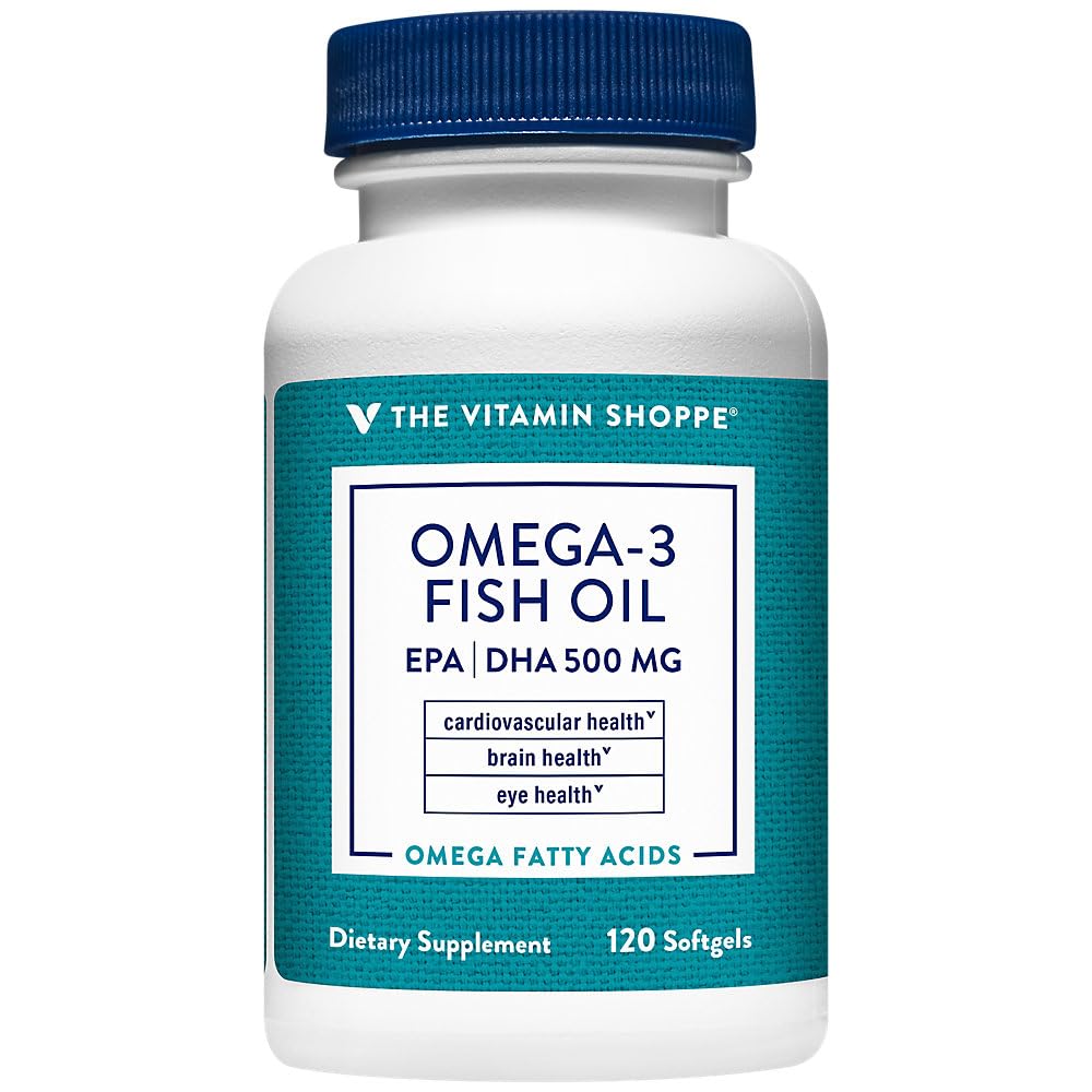 The Vitamin Shoppe Fish Oil Softgels bottle front view