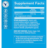 The Vitamin Shoppe Magnesium Citrate 200mg 300 Tablets bottle side view