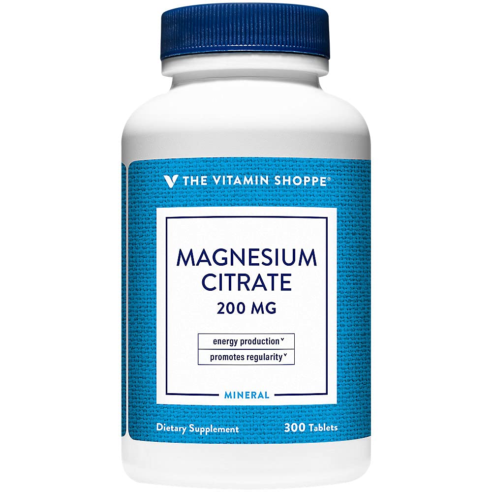 The Vitamin Shoppe Magnesium Citrate 200mg 300 Tablets front view