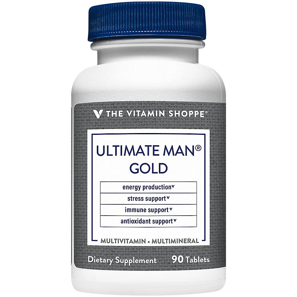 The Vitamin Shoppe Men's Multivitamin 90 Tablets front view