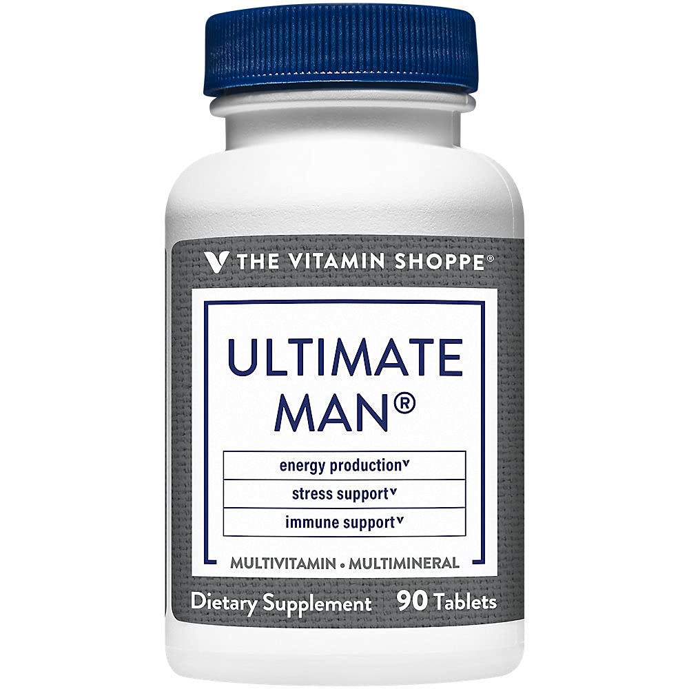 The Vitamin Shoppe Men's Multivitamin 90 Tablets front view