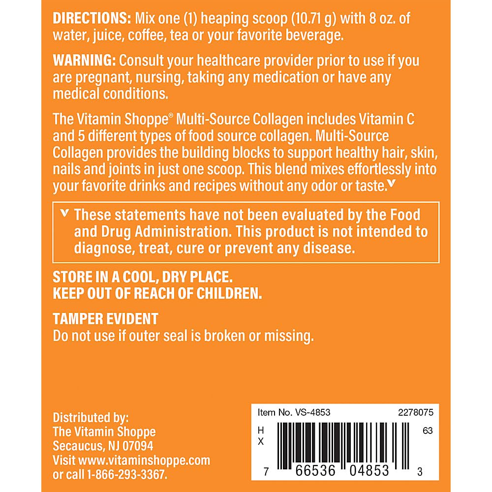The Vitamin Shoppe Multi-Source Collagen Powder 340g serving suggestion in a smoothie