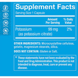 The Vitamin Shoppe Potassium Citrate 300 Capsules side view