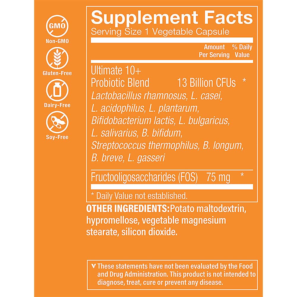 The Vitamin Shoppe Probiotic Capsules bottle with label