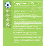 The Vitamin Shoppe Turmeric Supplement 900mg bottle side view