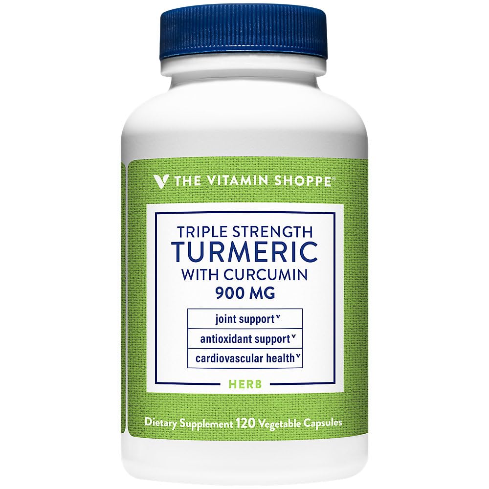 The Vitamin Shoppe Turmeric Supplement 900mg front view