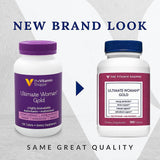 The Vitamin Shoppe Ultimate Woman’s Gold Multivitamin side view with label