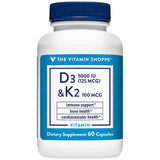 The Vitamin Shoppe Vitamin D3 5000 IU Capsules front view