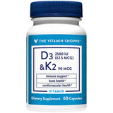 The Vitamin Shoppe Vitamin D3 & K2 bottle front view
