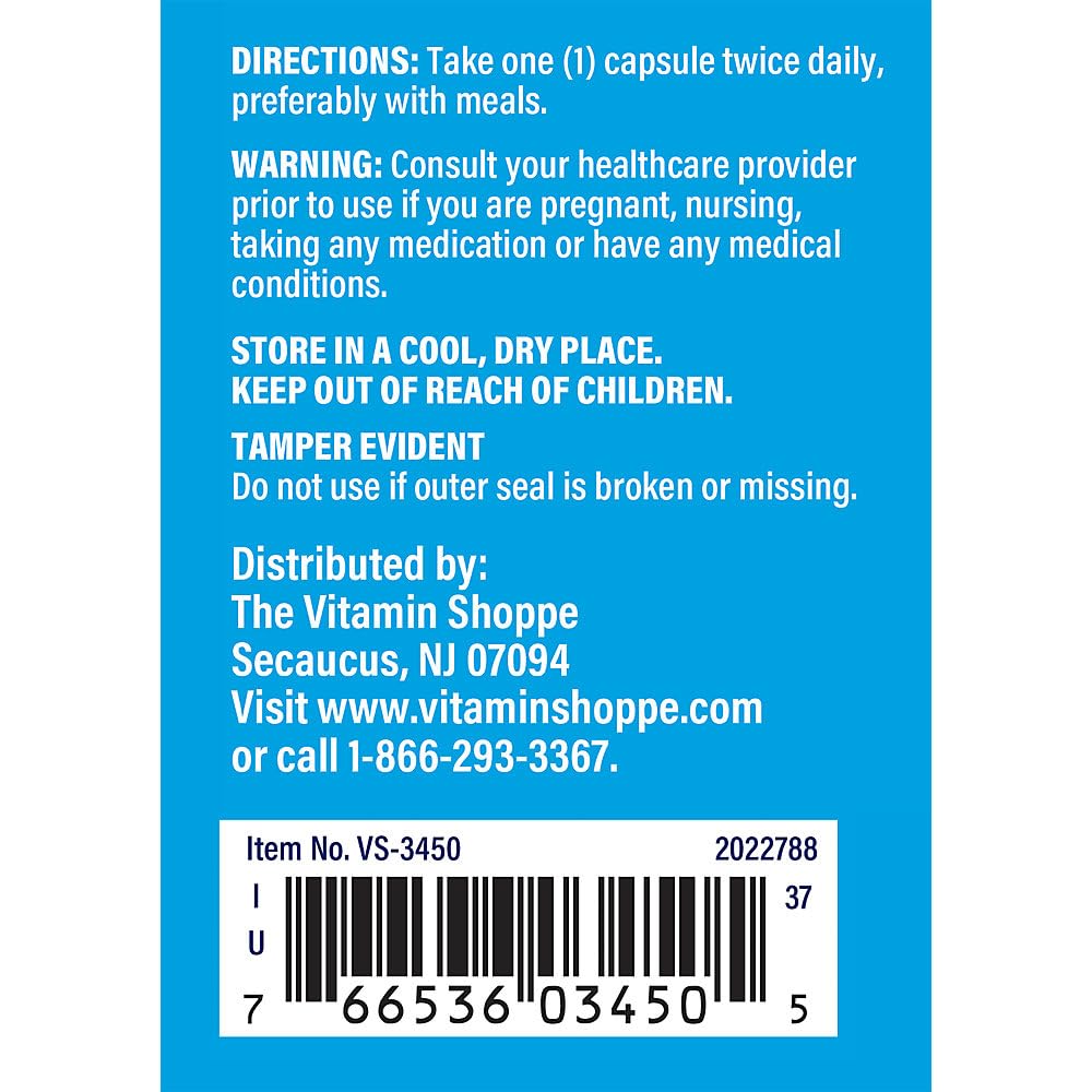 The Vitamin Shoppe Vitamin D3 & K2 packaging side view
