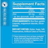 The Vitamin Shoppe Zinc Supplement 50mg capsules in a bottle