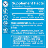 The Vitamin Shoppe Zinc Supplement bottle side view