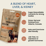 The Wellness Company Bison Trifecta Freeze-Dried Organ Capsules in hand