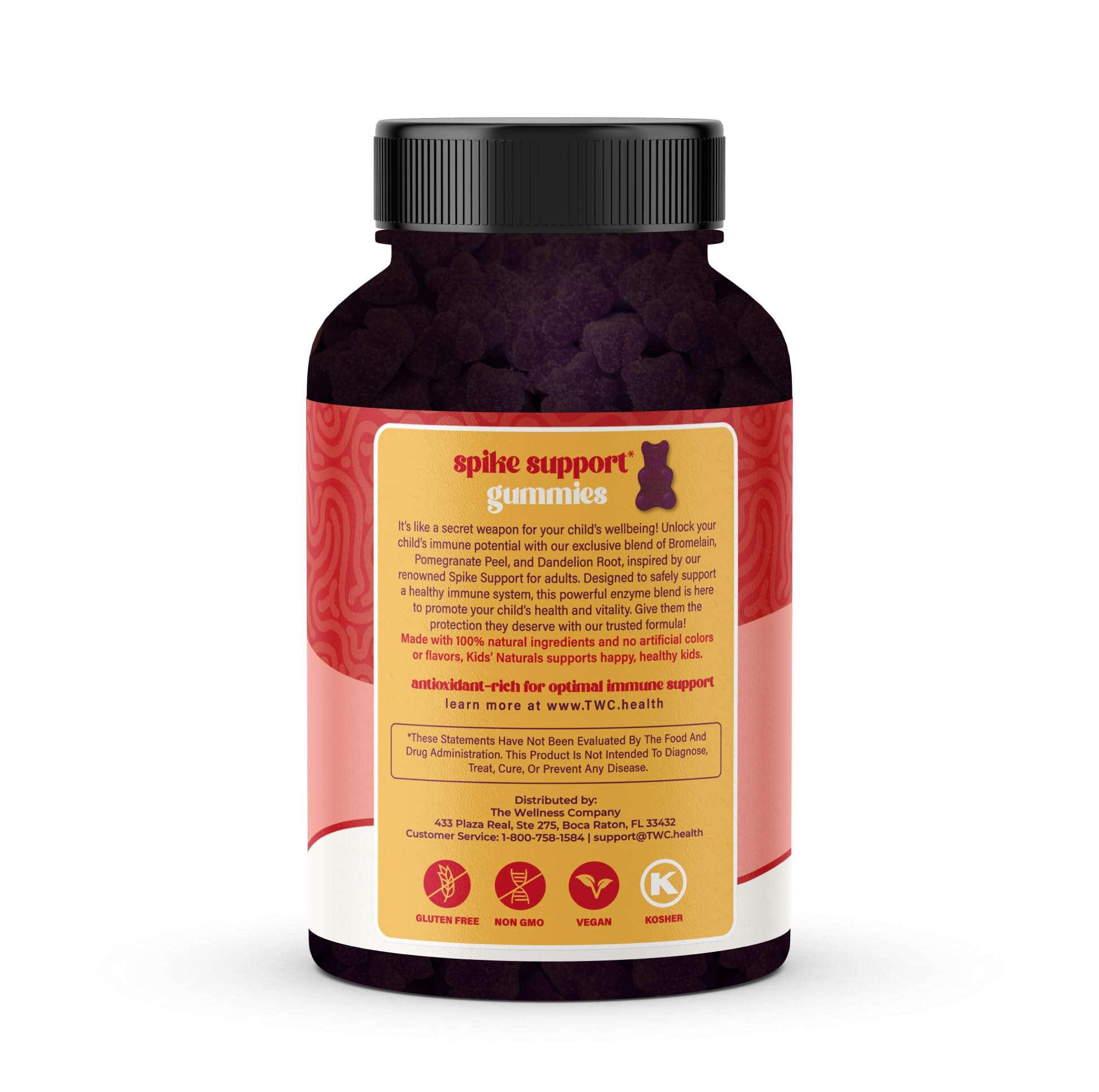 The Wellness Company Kids Spike Support Blend 454g side view