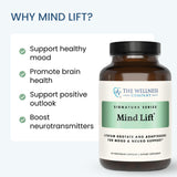 The Wellness Company Mind Lift capsules in hand